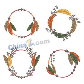 波西米亚风矢量边框素材